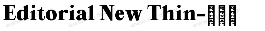 Editorial New Thin字体转换